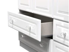 Welcome Welcome Balmoral White High Gloss 3 Door 4 Drawer Tall Triple Wardrobe (Assembled)