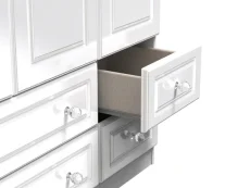 Welcome Welcome Balmoral White High Gloss 3 Door 4 Drawer Tall Triple Wardrobe (Assembled)