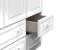 Welcome Welcome Balmoral White High Gloss 3 Door 4 Drawer Triple Wardrobe (Assembled)