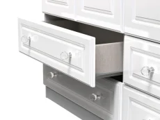 Welcome Welcome Balmoral White High Gloss 3 Door 4 Drawer Triple Wardrobe (Assembled)