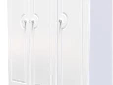 Welcome Welcome Balmoral White High Gloss 3 Door 4 Drawer Triple Wardrobe (Assembled)