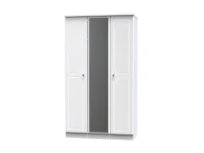 Welcome Welcome Balmoral White High Gloss 3 Door Mirrored Triple Wardrobe (Assembled)