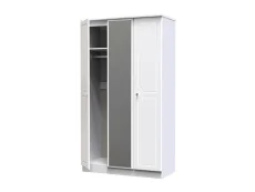 Welcome Welcome Balmoral White High Gloss 3 Door Mirrored Triple Wardrobe (Assembled)