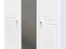 Welcome Welcome Balmoral White High Gloss 3 Door Mirrored Triple Wardrobe (Assembled)