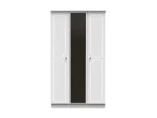 Welcome Welcome Balmoral White High Gloss 3 Door Mirrored Triple Wardrobe (Assembled)