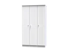 Welcome Welcome Balmoral White High Gloss 3 Door Tall Triple Wardrobe (Assembled)