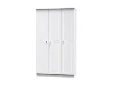Welcome Welcome Balmoral White High Gloss 3 Door Tall Triple Wardrobe (Assembled)