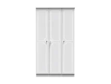 Welcome Welcome Balmoral White High Gloss 3 Door Tall Triple Wardrobe (Assembled)
