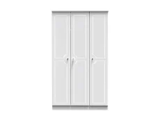 Welcome Welcome Balmoral White High Gloss 3 Door Tall Triple Wardrobe (Assembled)