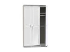 Welcome Welcome Balmoral White High Gloss 3 Door Tall Triple Wardrobe (Assembled)
