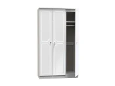 Welcome Welcome Balmoral White High Gloss 3 Door Tall Triple Wardrobe (Assembled)