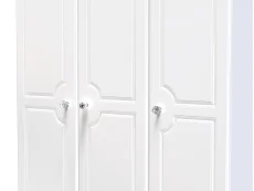Welcome Welcome Balmoral White High Gloss 3 Door Tall Triple Wardrobe (Assembled)