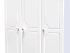 Welcome Welcome Balmoral White High Gloss 3 Door Tall Triple Wardrobe (Assembled)
