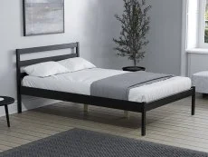 Birlea Clearance - Birlea Luka Black Wooden Bed Frame
