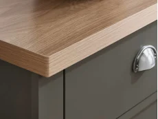 Birlea Birlea Highgate Dark Grey and Oak Effect 2 Drawer Bedside Table