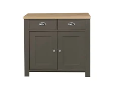 Birlea Birlea Highgate Dark Grey and Oak Effect 2 Door 2 Drawer Sideboard