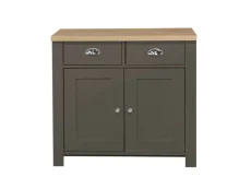 Birlea Birlea Highgate Dark Grey and Oak Effect 2 Door 2 Drawer Sideboard