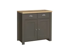 Birlea Birlea Highgate Dark Grey and Oak Effect 2 Door 2 Drawer Sideboard