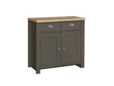 Birlea Birlea Highgate Dark Grey and Oak Effect 2 Door 2 Drawer Sideboard