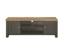 Birlea Birlea Highgate Dark Grey and Oak Effect Large TV Unit