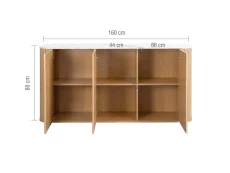 Birlea Birlea Russo Oak 3 Door Sideboard