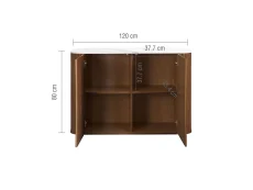 Birlea Birlea Russo Walnut 2 Door Sideboard