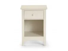 Julian Bowen Clearance - Julian Bowen Cameo 1 Drawer Ivory Wooden Bedside Table