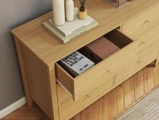 Core Core Henley Oak 3+3 Drawer Wide Chest of Drawers