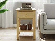 Core Core Henley Oak 1 Drawer Bedside Table