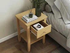 Core Core Henley Oak 1 Drawer Bedside Table