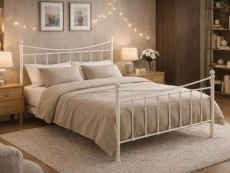 Time Living Clearance - Time Living Alderley Ivory Metal Bed Frame