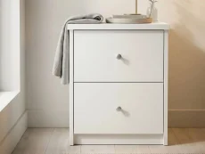 Core Erin White 2 Drawer Bedside Table Core Erin White 2 Drawer Bedside Table