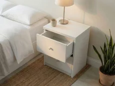 Core Core Erin White 2 Drawer Bedside Table