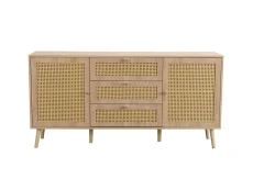 Birlea Birlea Croxley Rattan and Oak 2 Door 3 Drawer Sideboard