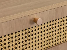 Birlea Birlea Croxley Rattan and Oak 2 Door 3 Drawer Sideboard