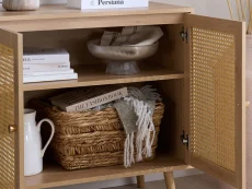 Birlea Birlea Croxley Rattan and Oak 2 Door Sideboard