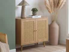 Birlea Birlea Croxley Rattan and Oak 2 Door Sideboard