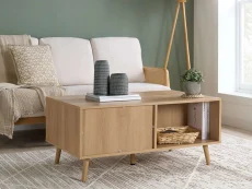 Birlea Birlea Croxley Rattan and Oak Coffee table