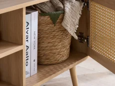 Birlea Birlea Croxley Rattan and Oak Large TV Unit