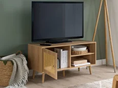Birlea Birlea Croxley Rattan and Oak Small TV Unit