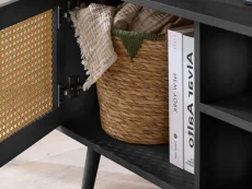 Birlea Birlea Croxley Rattan and Black Small TV Unit