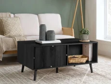 Birlea Croxley Rattan and Black Coffee table Birlea Croxley Rattan and Black Coffee table
