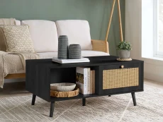 Birlea Croxley Rattan and Black Coffee table Birlea Croxley Rattan and Black Coffee table