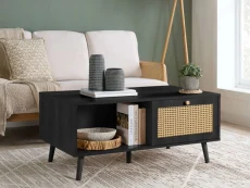 Birlea Birlea Croxley Rattan and Black Coffee table