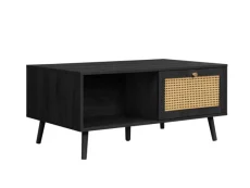 Birlea Birlea Croxley Rattan and Black Coffee table