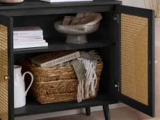 Birlea Birlea Croxley Rattan and Black 2 Door Sideboard