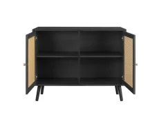 Birlea Birlea Croxley Rattan and Black 2 Door Sideboard