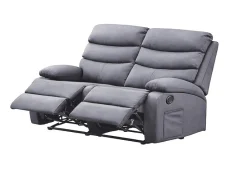 Kidsaw Kidsaw Berkshire Grey Faux Leather 2 Seater Recliner Sofa