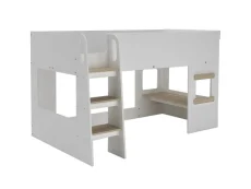 Kidsaw Kidsaw Canbrera White Wooden Mid Sleeper Bed