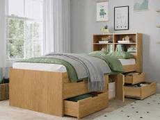 Kidsaw Captains Bookcase Headboard Oak Cabin Bed Kidsaw Captains Bookcase Headboard Oak Cabin Bed